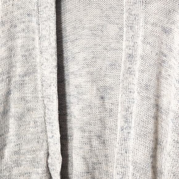 Joie Fringe Hem Cardigan Sweater Light Gray Size L Coastal Grandma - Picture 4 of 8